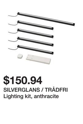 Ikea Silverglans / trådfri lighting kit, anthracite offer