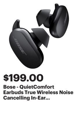 Best Buy Bose - quietcomfort earbuds true wireless noise cancelling in-ear earbuds - triple black offer