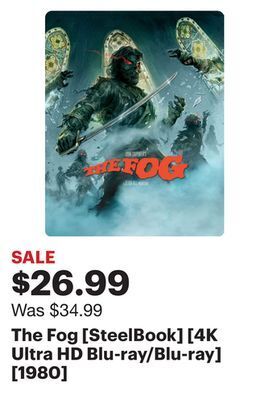 Best Buy The fog [steelbook] [4k ultra hd blu-ray/blu-ray] [1980] offer