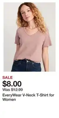 Old Navy Everywear v-neck t-shirt for women offer
