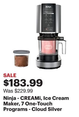 Best Buy Ninja - creami, ice cream maker, 7 one-touch programs - cloud silver offer