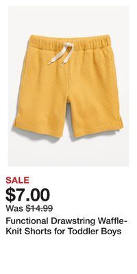 Old Navy Functional drawstring waffle-knit shorts for toddler boys offer