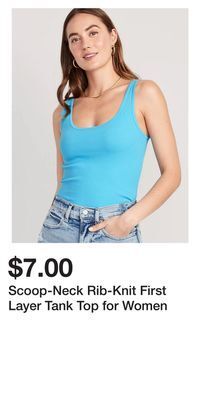 Old Navy Scoop-neck rib-knit first layer tank top for women offer