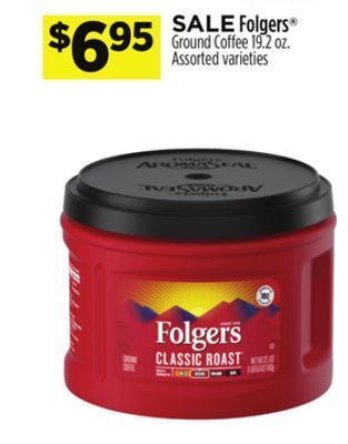 Dollar General Folgers® ground coffee offer