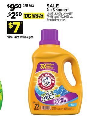 Dollar General Arm & hammer® liquid laundry detergent offer