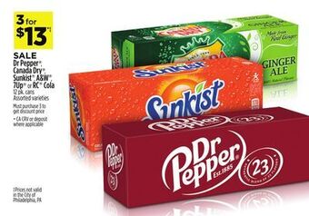 Dollar General Dr pepper®, canada dry®, sunkist®, a&w®, 7up® or rc® cola offer