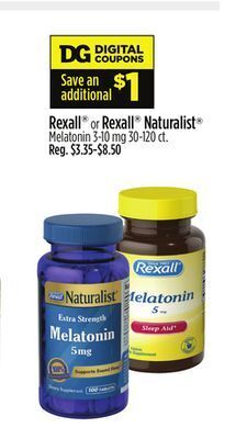 Dollar General Rexall® or rexall® naturalist® melatonin 3-10 mg offer
