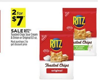 Dollar General Ritz® toasted chips sour cream & onion or original offer