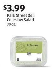 Aldi Park Street Deli Coleslaw Salad 30 oz offer