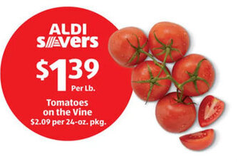 Aldi Tomatoes on The Vine offer