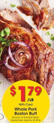 Kroger Whole pork boston butt offer