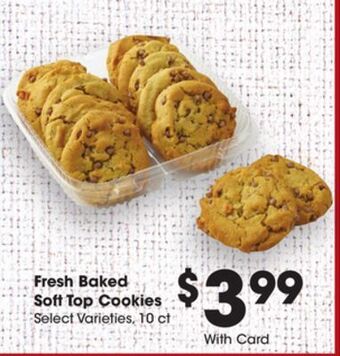 Kroger Fresh baked soft top cookies offer