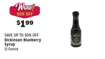 Grocery Outlet Blueberry syrup offer