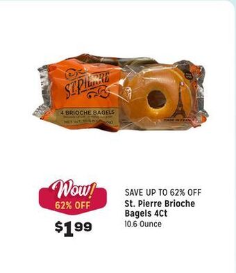 Grocery Outlet Brioche bagels 4ct offer
