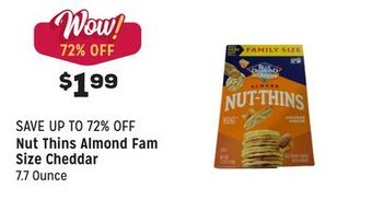Grocery Outlet Almond fam size cheddar offer