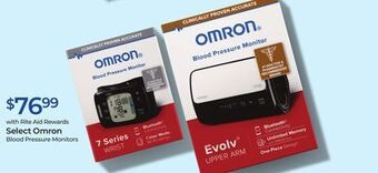 Rite Aid Select omron blood pressure monitors offer