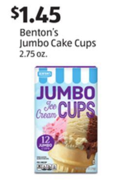 Aldi Benton's jumbo cake cups offer