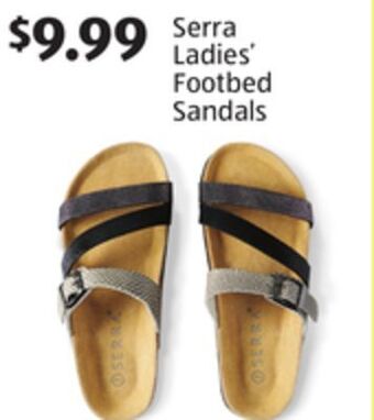 Aldi Serra ladies' footbed sandals offer