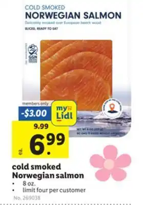 Lidl Cold smoked norwegian salmon offer