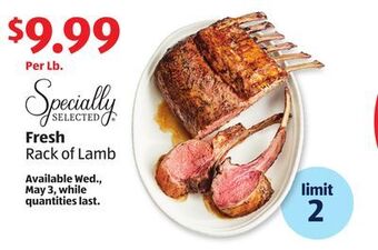 Aldi Fresh rack of lamb offer