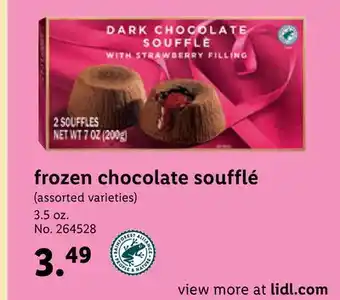 Lidl Frozen chocolate soufflé offer