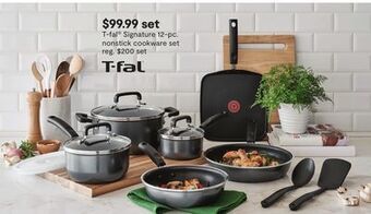 JC Penney T-fal® signature 12-pc. nonstick cookware set offer