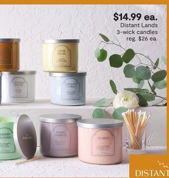 JC Penney Distant lands 3-wick candles offer