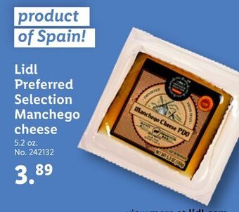 Lidl Lidl preferred selection manchego cheese offer
