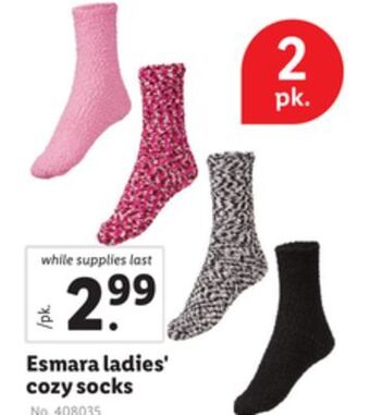 Lidl Esmara ladies' cozy socks offer