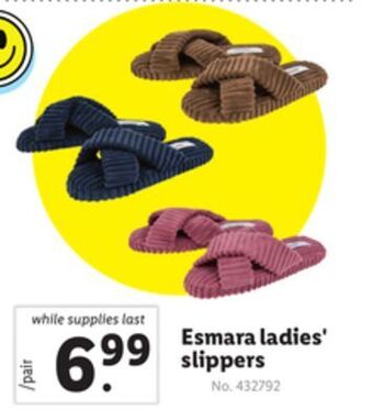 Lidl Esmara ladies' slippers offer
