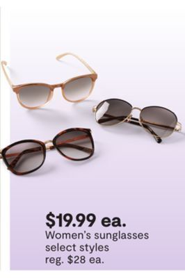 JC Penney Women's sunglasses offer