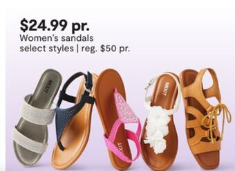 JC Penney Women's sandals offer