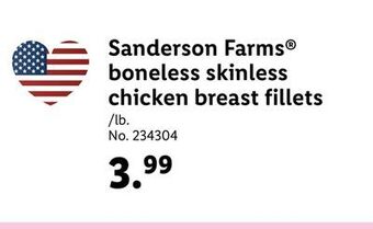 Lidl Sanderson farms® boneless skinless chicken breast fillets offer