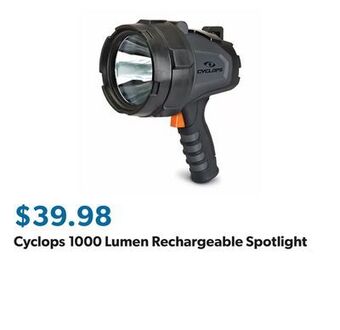 Sam's Club Cyclops 1000 lumen rechargeable spotlight offer