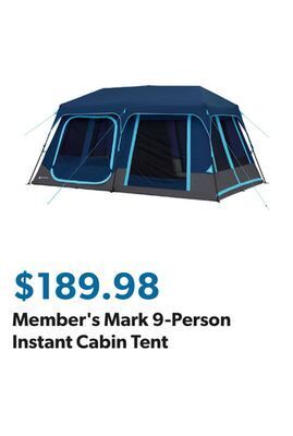 Sam's Club Member's mark 9-person instant cabin tent offer