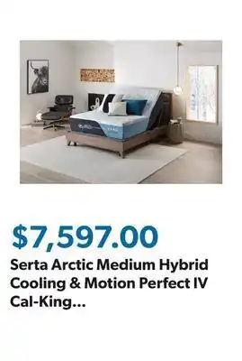 Sam's Club Serta arctic medium hybrid cooling & motion perfect iv cal-king adjustable set offer