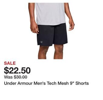 Dick's Sporting Goods Under armour men's tech mesh 9 shorts offer