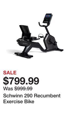 Dick's Sporting Goods Schwinn 290 recumbent exercise bike offer