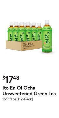 Walmart Ito en oi ocha unsweetened green tea offer