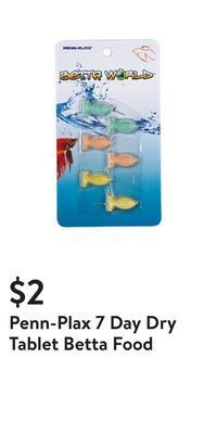 Walmart Penn-plax 7 day dry tablet betta food offer