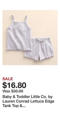 Kohl's Baby & toddler little co. by lauren conrad lettuce edge tank top & shorts set offer
