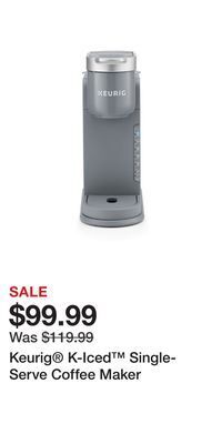 Kohl's Keurig® k-iced™ single-serve coffee maker offer