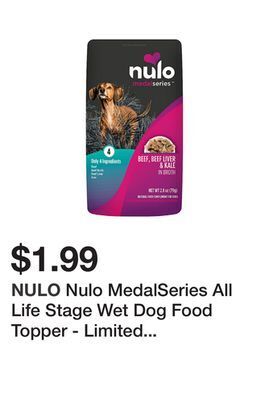 Petsmart Nulo medalseries all life stage wet dog food topper - limited ingredient, 2.8 oz. offer