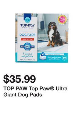 Petsmart Top paw® ultra giant dog pads offer