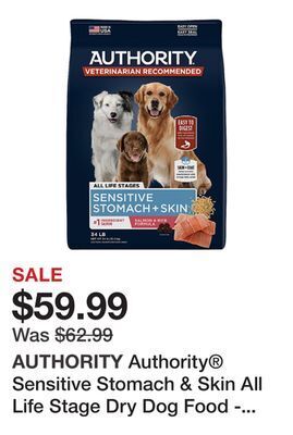 Petsmart Authority® sensitive stomach & skin all life stage dry dog food - salmon offer