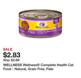 Petsmart Wellness® complete health cat food - natural, grain free, pate offer