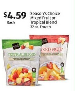 Aldi Season's Choice Mixed Fruit or Tropical Blend 32 oz offer