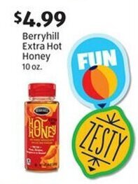 Aldi Berryhill Extra Hot Honey 10 oz offer