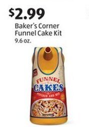 Aldi Baker's Corner Funnel Cake Kit 9.6 oz offer