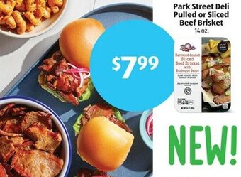 Aldi Park Street Deli Pulled or Sliced Beef Brisket 14 oz offer